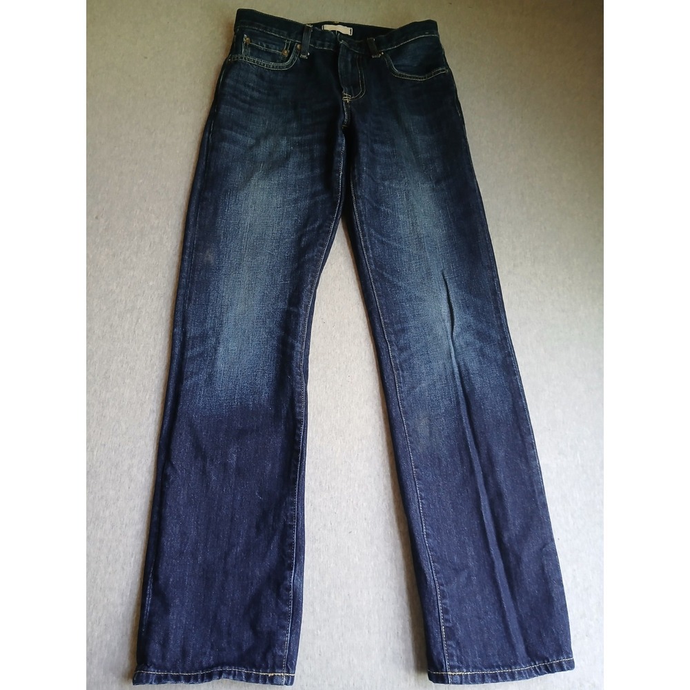 Uniqlo Jeans 29x32 Japanese Denim Slim Straight Leg Dark Wash Preppy 100 Cotton
